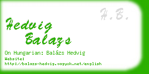 hedvig balazs business card